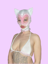 Load image into Gallery viewer, Lil Cupid Kitty Hood white n pink