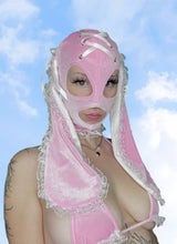 Load image into Gallery viewer, Princess Bunny Hood Pink n White