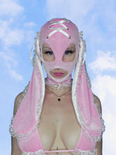 Load image into Gallery viewer, Princess Bunny Hood Pink n White