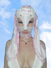 Load image into Gallery viewer, Princess Bunny Hood White n Pink