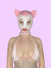 Load image into Gallery viewer, Lil Cupid Kitty Hood pink n white
