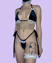 Load image into Gallery viewer, Lil Kitty 2 pc Bikini Set 🖤 black n white
