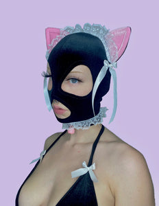 Lil Kitty Maid hood 🖤 black n white