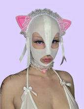 Load image into Gallery viewer, Lil Kitty Maid Hood  white n white

