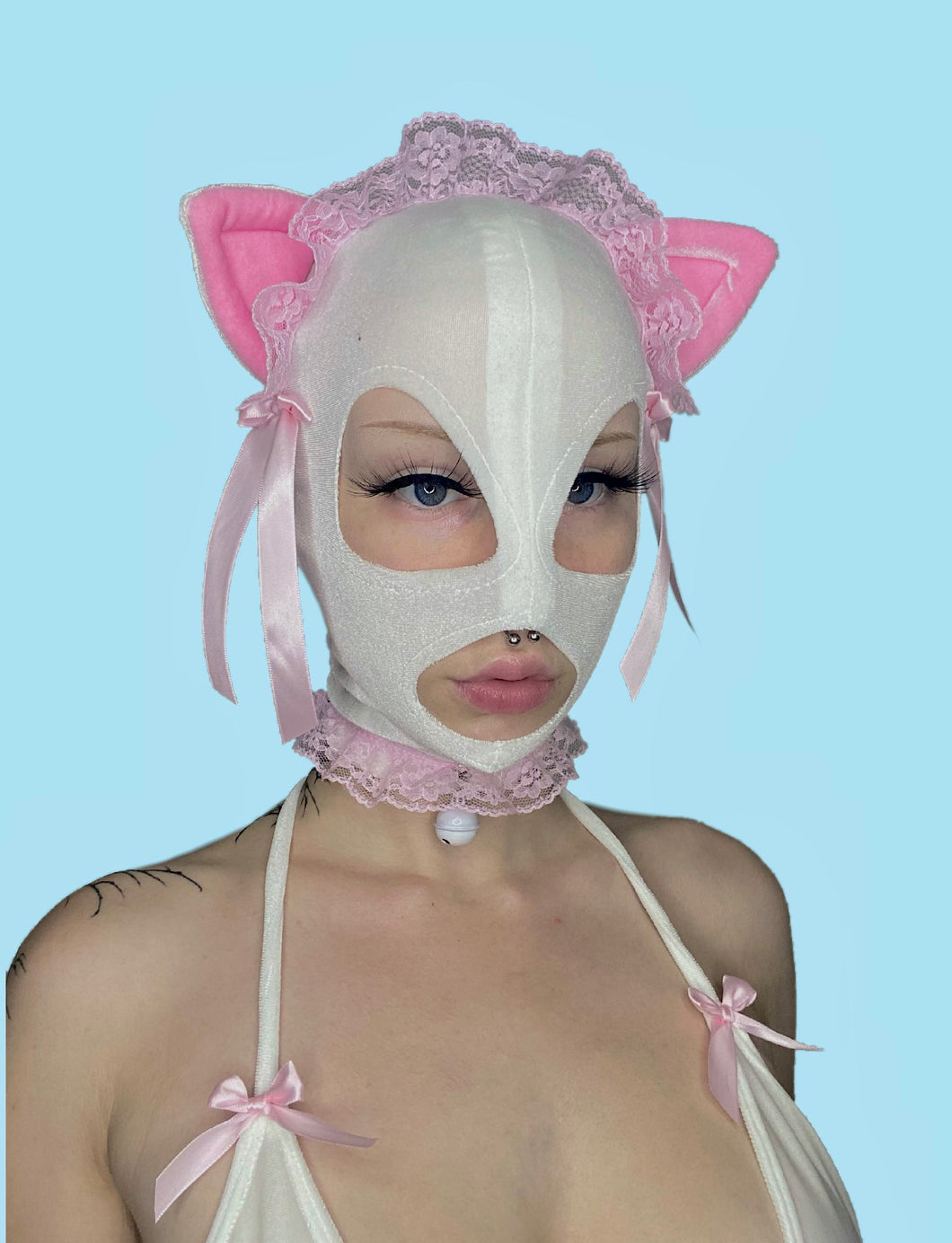 Lil Kitty Maid Hood 💕 pink n white