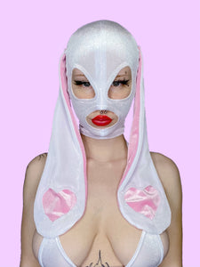 Lil Love Bunny Hood White n Pink