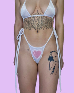 Lil Love Bunny Thong White n Pink