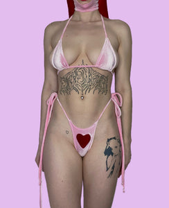 Lil Love Bunny Thong Pink n  Red