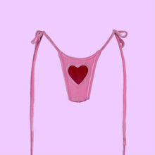 Load image into Gallery viewer, Lil Love Bunny Thong Pink n  Red
