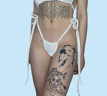Load image into Gallery viewer, White Velvet Bikini Bottom
