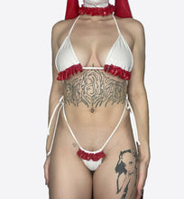 Load image into Gallery viewer, Lil Clown 2pc Bikini White n Red
